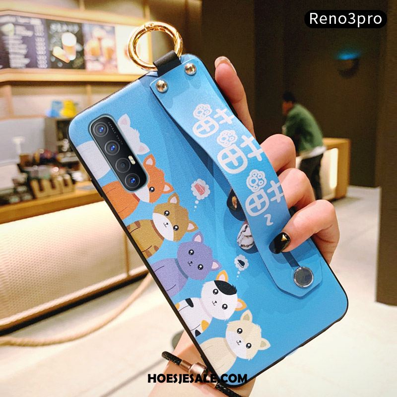 Oppo Reno 3 Pro Hoesje Persoonlijk Siliconen Blauw Hart Mobiele Telefoon Aanbiedingen