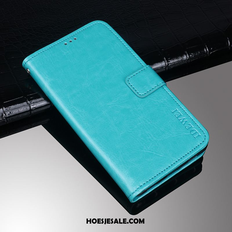 Samsung Galaxy A40 Hoesje Bescherming Leren Etui Mobiele Telefoon Patroon Blauw Kopen