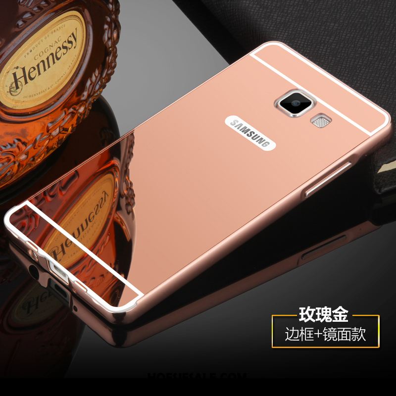 Samsung Galaxy A5 2016 Hoesje Spiegel Hoes Rose Goud Omlijsting Metaal Sale