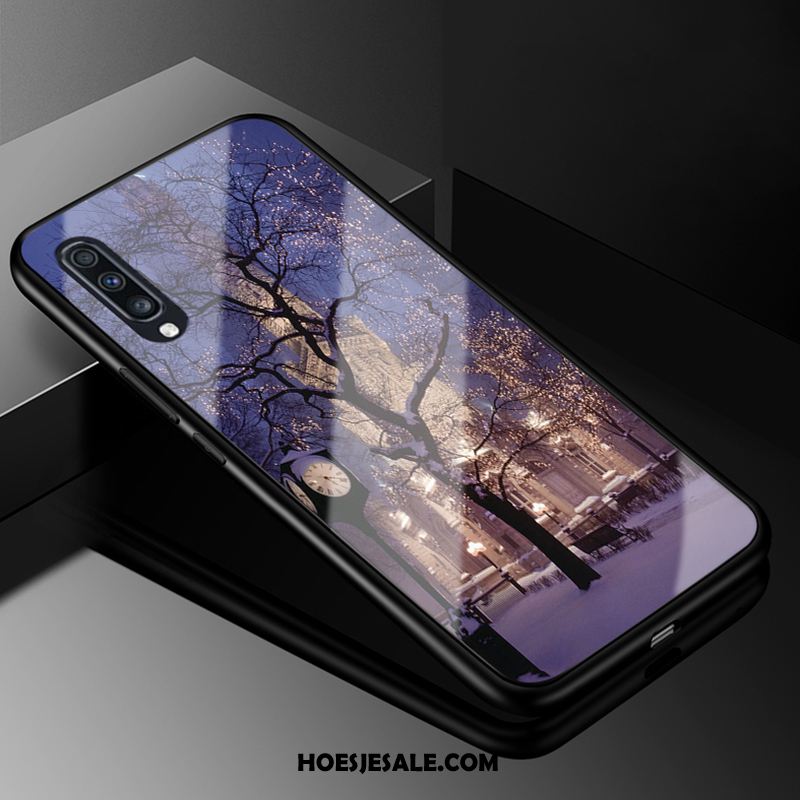 Samsung Galaxy A70 Hoesje Hoes Purper Ster Glas Anti-fall Online