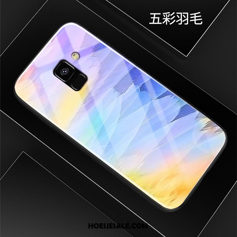 Samsung Galaxy A8 2018 Hoesje Trendy Merk Kleur Siliconen Mobiele Telefoon Mode Goedkoop