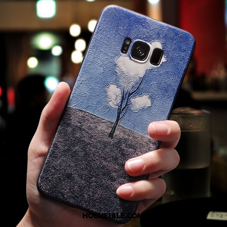 Samsung Galaxy A8 Hoesje Dun Mobiele Telefoon Blauw Persoonlijk Ster Korting