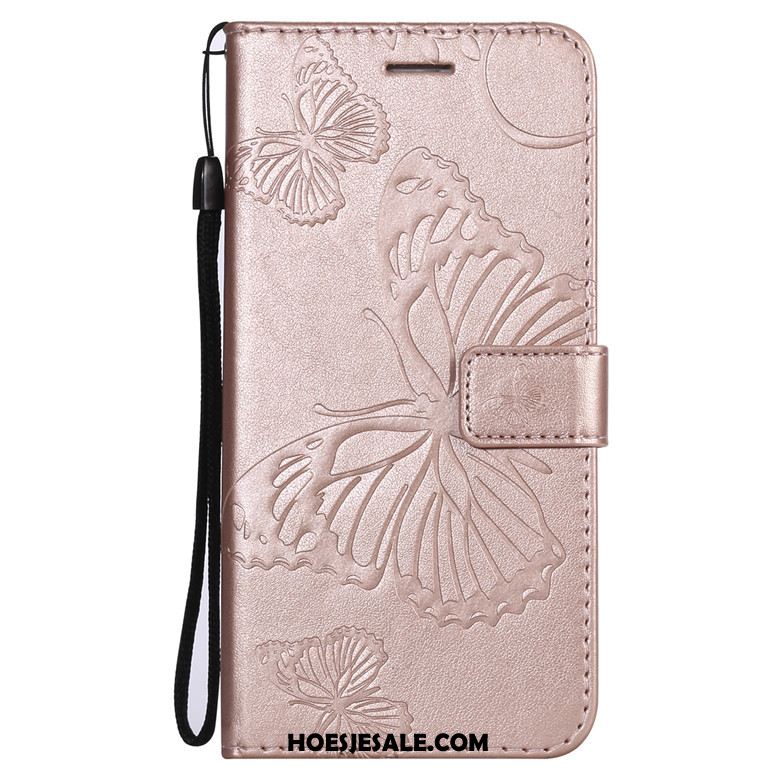 Samsung Galaxy A8s Hoesje Clamshell Mobiele Telefoon Vlinder Bloemen Rose Goud Ster Kopen