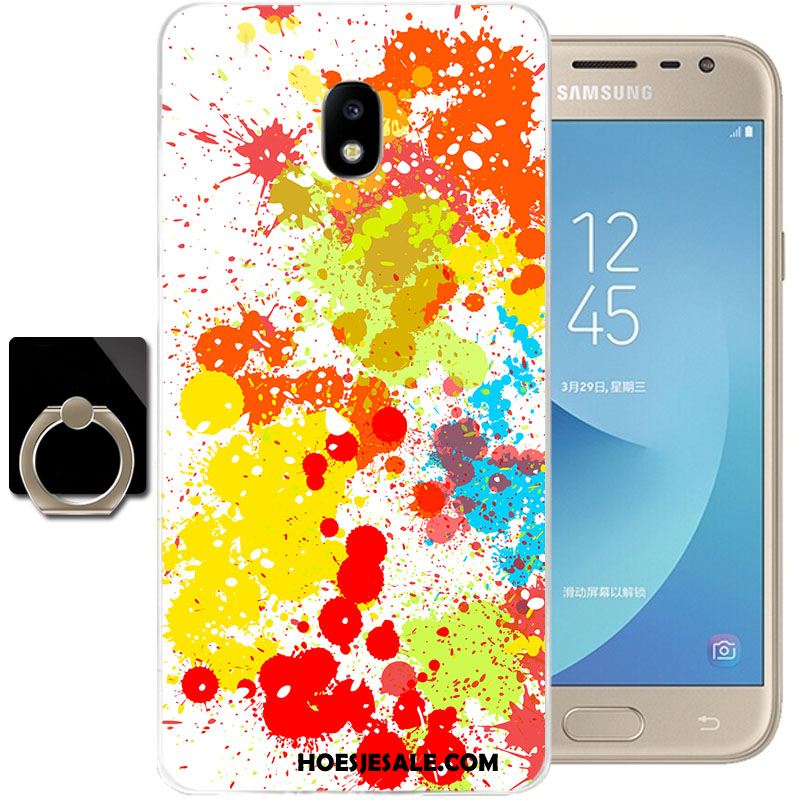 Samsung Galaxy J3 2017 Hoesje Spotprent Zacht Anti-fall Kleur Siliconen Online
