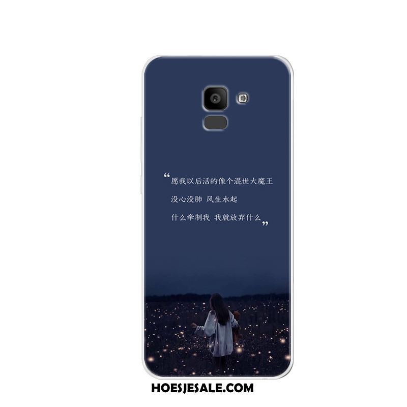 Samsung Galaxy J6 Hoesje Ster Blauw Persoonlijk Hoes Mobiele Telefoon Goedkoop