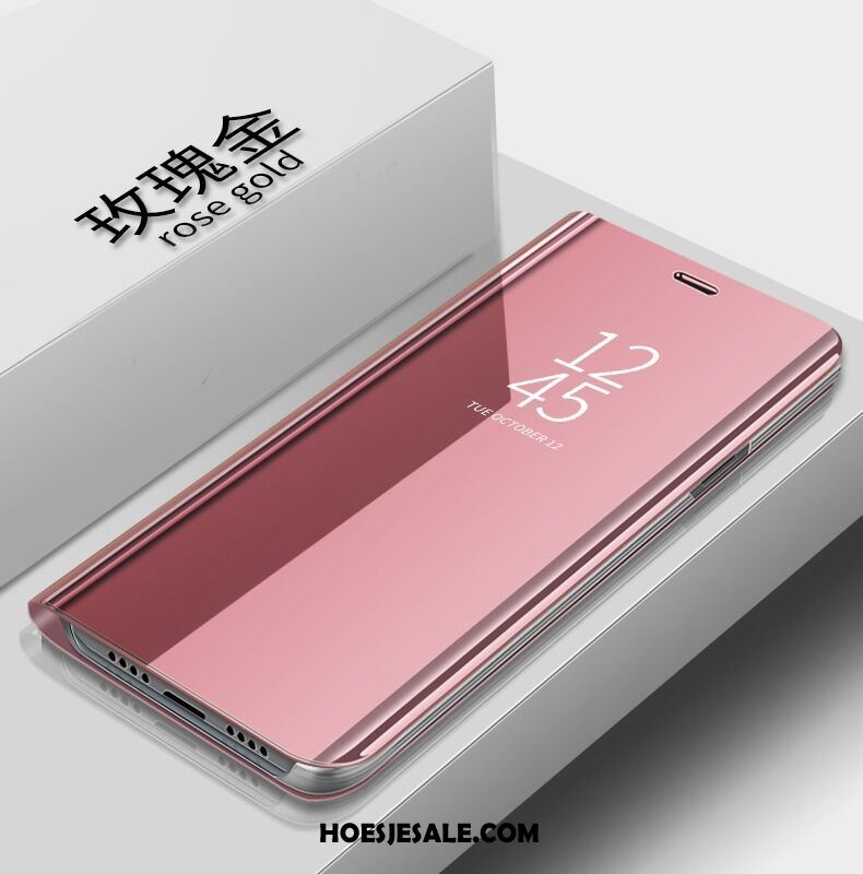 Samsung Galaxy M20 Hoesje Bescherming Roze Ster Winterslaap Leren Etui Korting