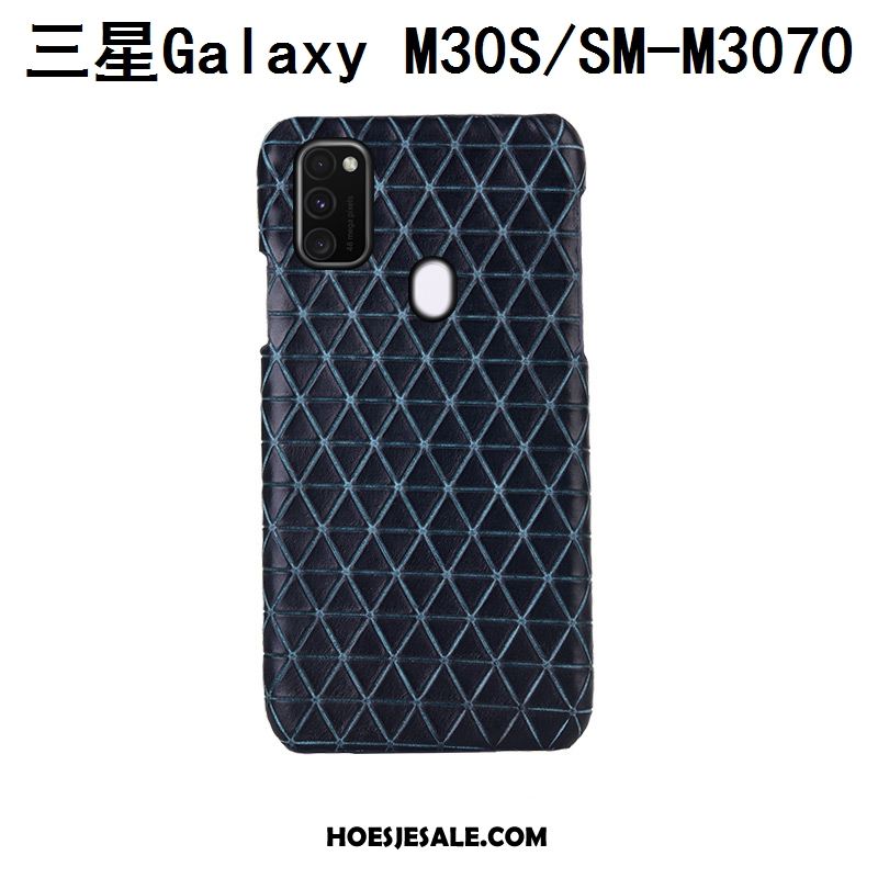 Samsung Galaxy M30s Hoesje Luxe Blauw Achterklep Pas Hoes Sale
