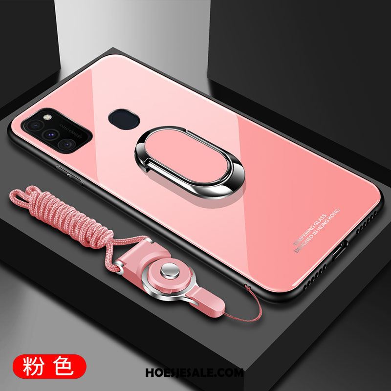 Samsung Galaxy M30s Hoesje Mobiele Telefoon Net Red Roze Glas All Inclusive Goedkoop