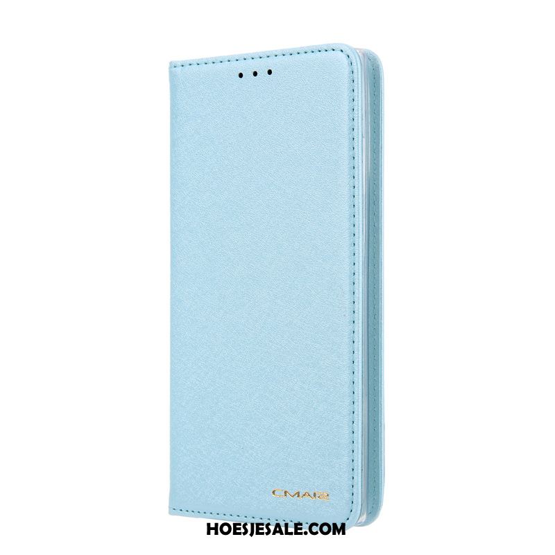 Samsung Galaxy Note 10+ Hoesje Lichtblauw Leren Etui Kaart Mobiele Telefoon Ster Sale