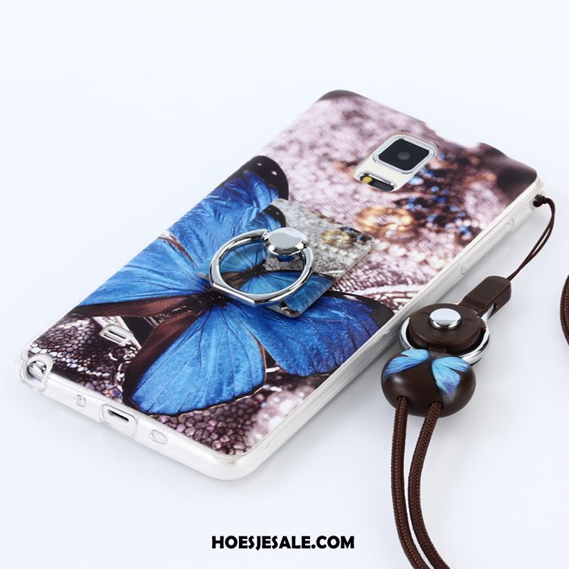 Samsung Galaxy Note 4 Hoesje Hanger Ondersteuning Mobiele Telefoon Anti-fall Blauw Winkel