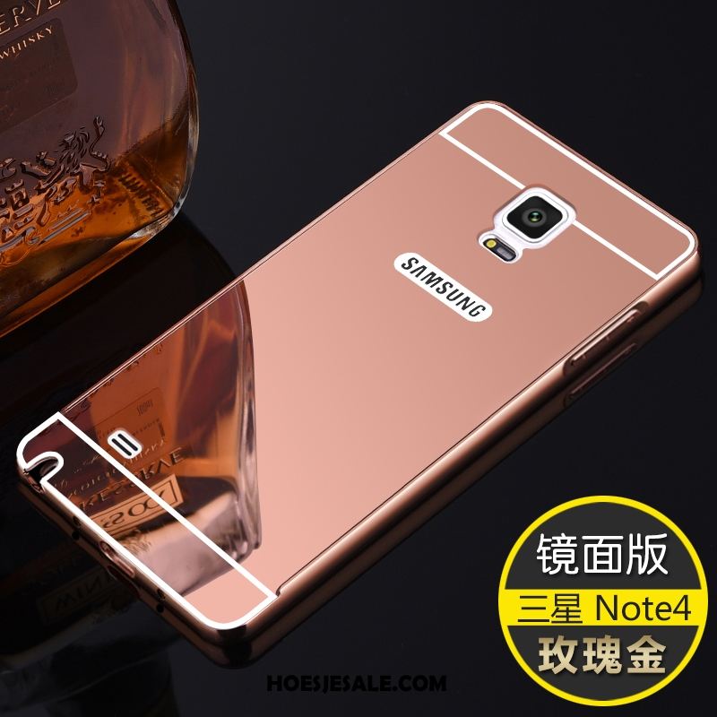 Samsung Galaxy Note 4 Hoesje Schrobben Dun Omlijsting Rose Goud Metaal Korting