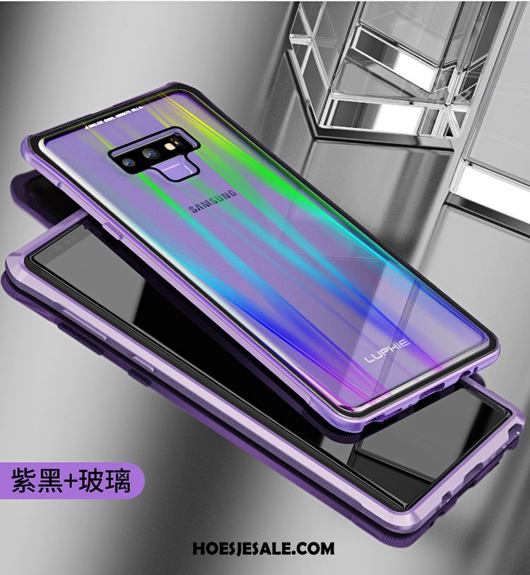 Samsung Galaxy Note 9 Hoesje All Inclusive Glas Gekleurde Ster Metaal Sale