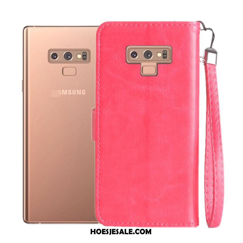 Samsung Galaxy Note 9 Hoesje Roze Mobiele Telefoon Leren Etui Ster Zacht Korting