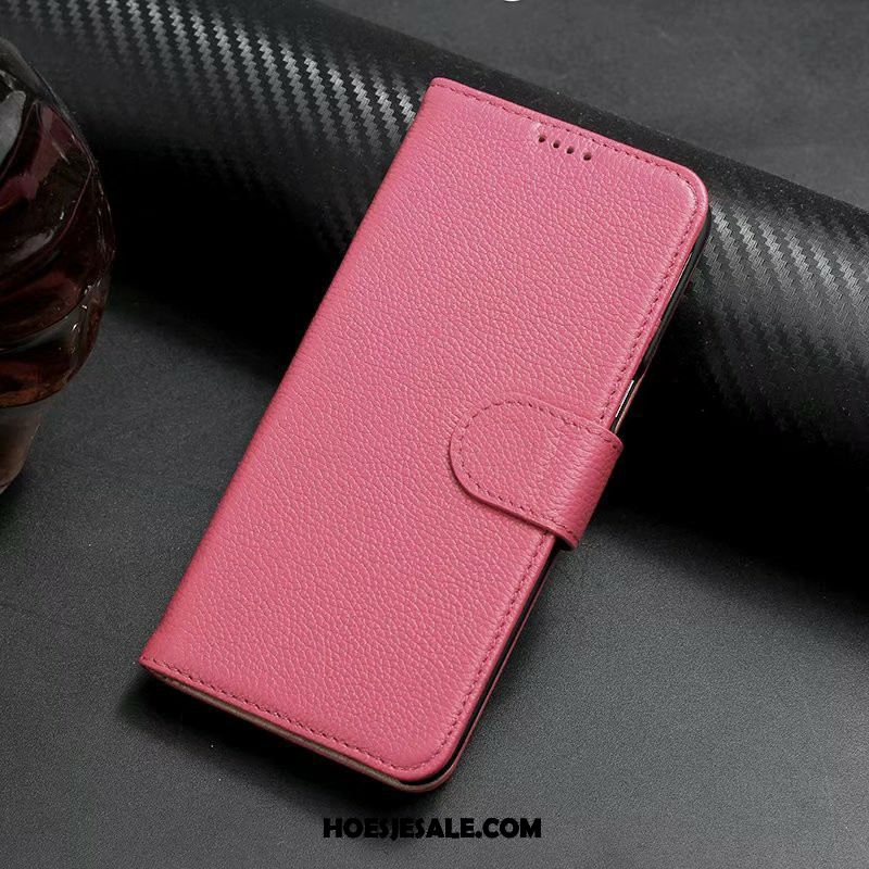 Samsung Galaxy S10e Hoesje Roze Leren Etui Anti-fall All Inclusive Echt Leer Sale