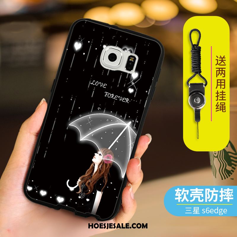 Samsung Galaxy S6 Hoesje Siliconen Ster Mobiele Telefoon Zwart Hanger Korting