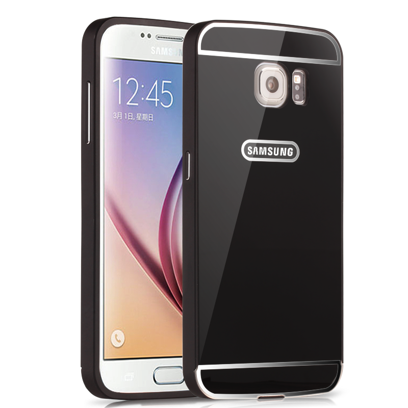 Samsung Galaxy S6 Hoesje Zwart Ster Omlijsting Bescherming Hoes Sale