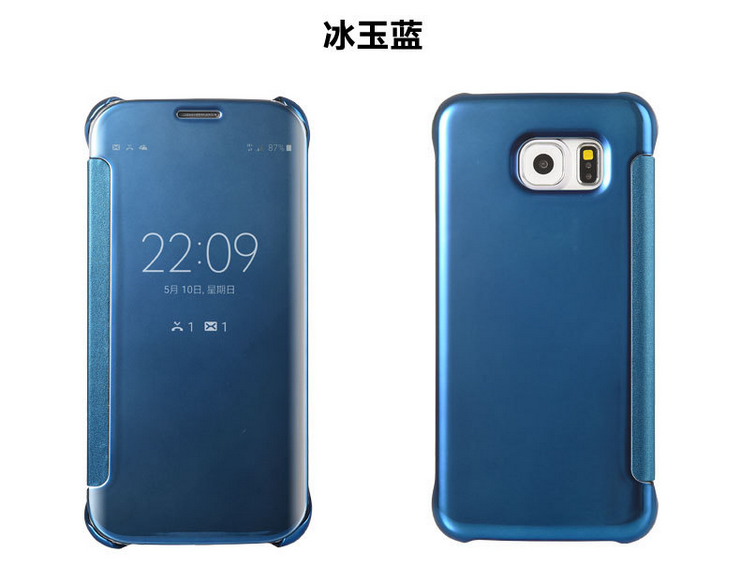 Samsung Galaxy S7 Edge Hoesje Folio Ster Leren Etui Hoes Blauw Korting