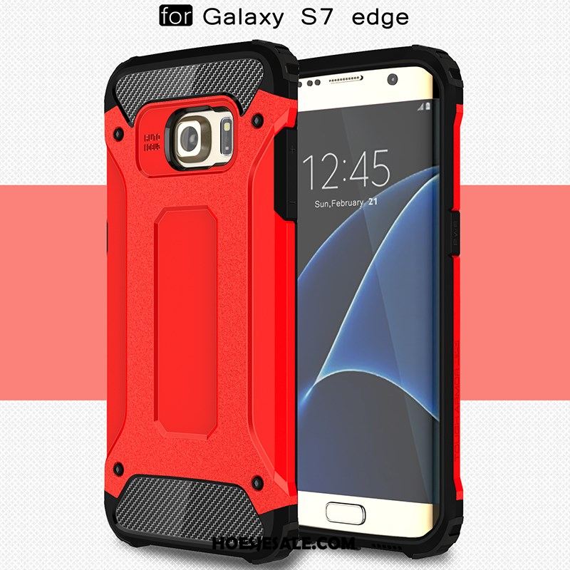 Samsung Galaxy S7 Edge Hoesje Hoes Mobiele Telefoon Siliconen Persoonlijk Rood Korting