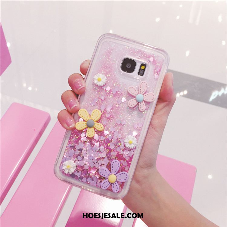Samsung Galaxy S7 Edge Hoesje Mobiele Telefoon Bloemen Mooie Roze Hoes Online