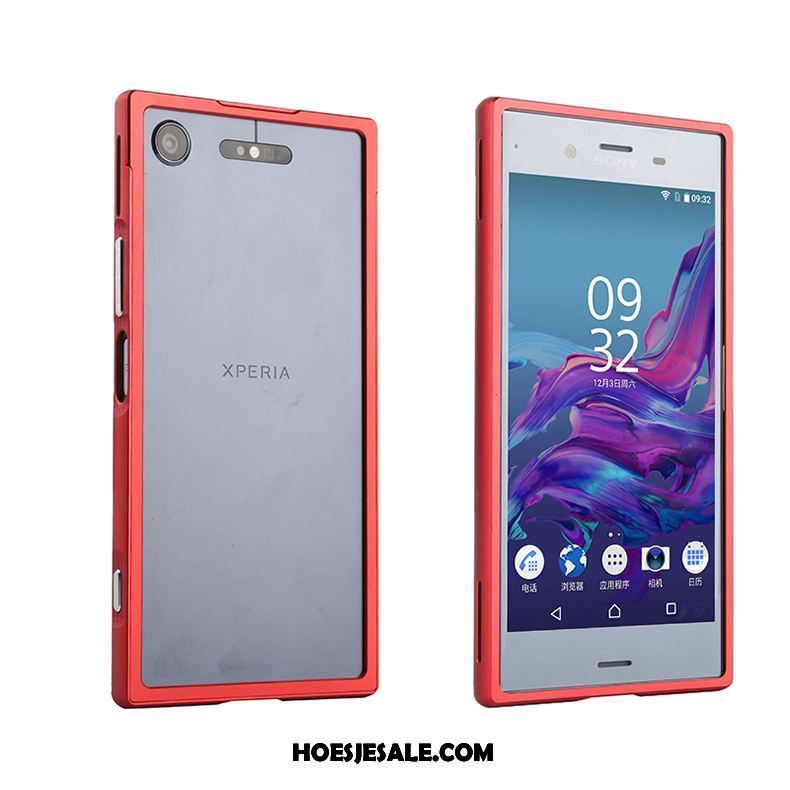 Sony Xperia Xz1 Hoesje Hard Rood Mobiele Telefoon Bescherming Metaal Aanbiedingen