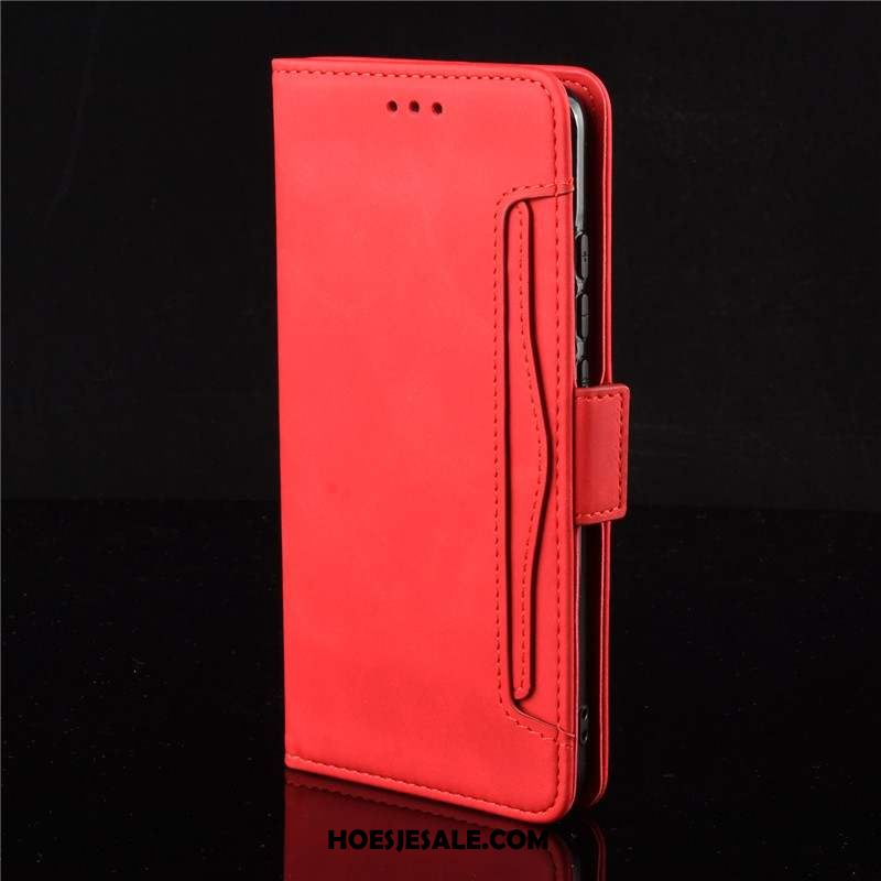 Xiaomi Mi 10 Pro Hoesje Bescherming Kaart Mini Rood Folio Korting