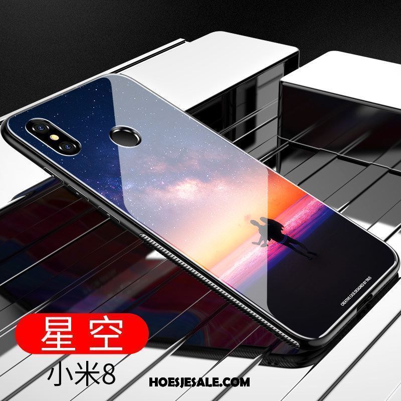 Xiaomi Mi 8 Hoesje Hoes Glas Mobiele Telefoon Zwart Persoonlijk Goedkoop