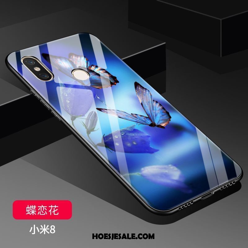 Xiaomi Mi 8 Hoesje Scheppend Anti-fall All Inclusive Blauw Bescherming Winkel