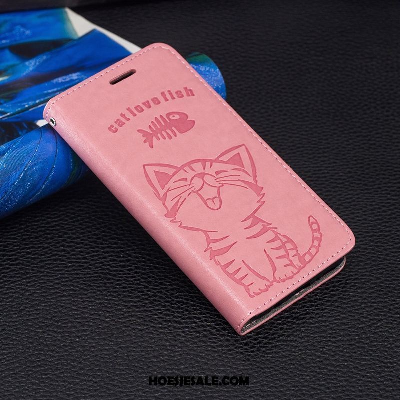 Xiaomi Mi 8 Lite Hoesje Kat Roze Anti-fall Mobiele Telefoon Hanger Kopen