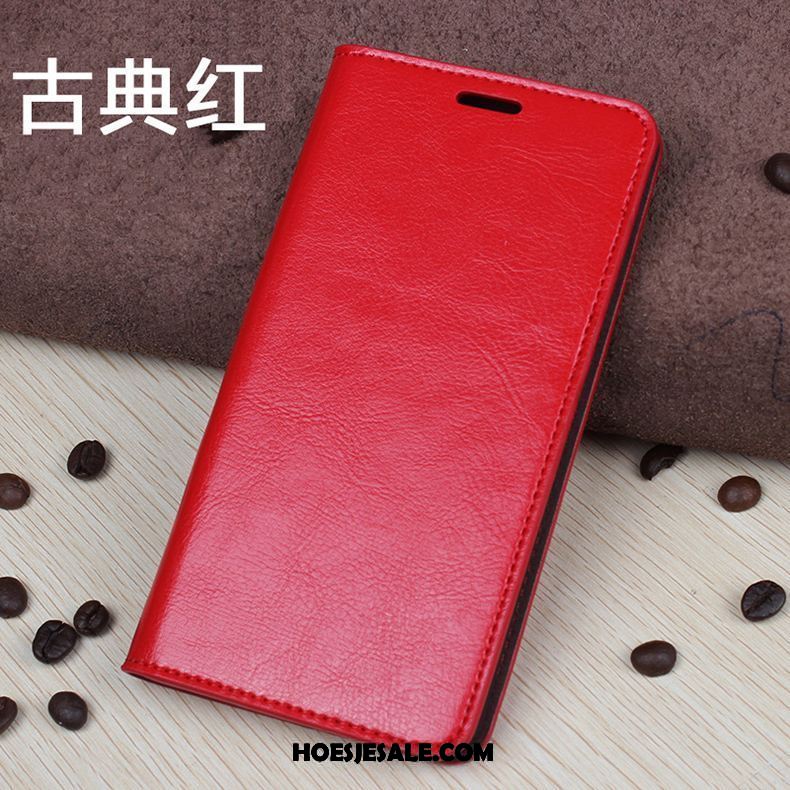 Xiaomi Mi 8 Se Hoesje Leren Etui Leer Anti-fall Rood Kwaliteit Winkel