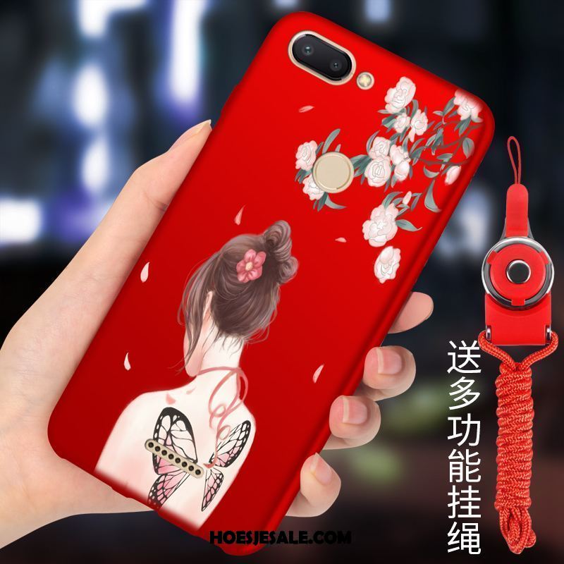 Xiaomi Redmi 6 Hoesje Rood Bescherming Scheppend Mobiele Telefoon Mooie Goedkoop