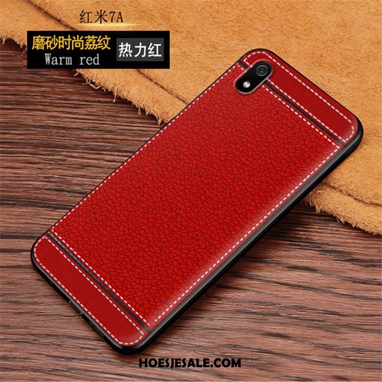 Xiaomi Redmi 7a Hoesje Hoes Schrobben Bescherming Eenvoudige Rood Kopen