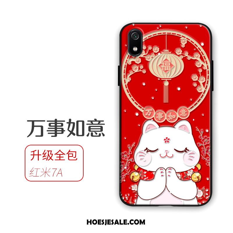 Xiaomi Redmi 7a Hoesje Rood Hanger Siliconen Rijkdom Mobiele Telefoon Kopen