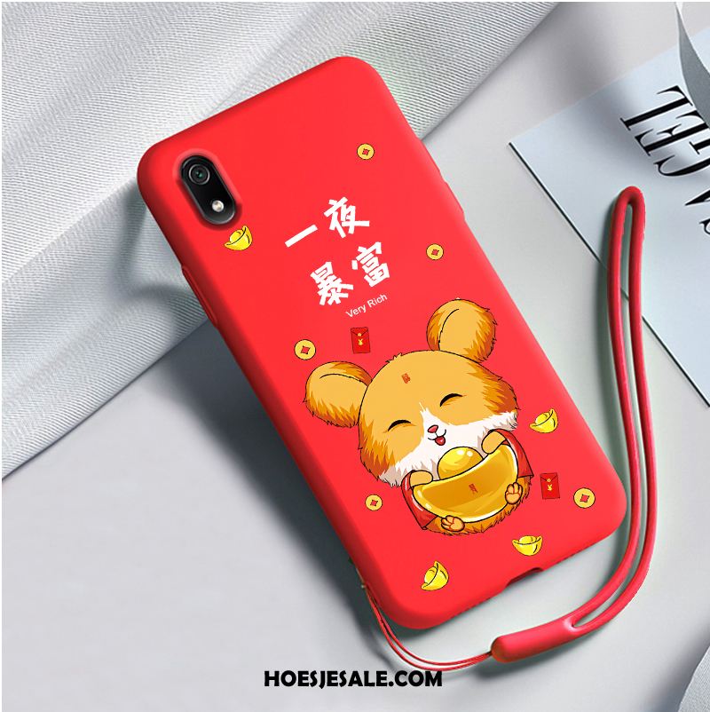 Xiaomi Redmi 7a Hoesje Siliconen Spotprent Rood Zacht Mooie Kopen