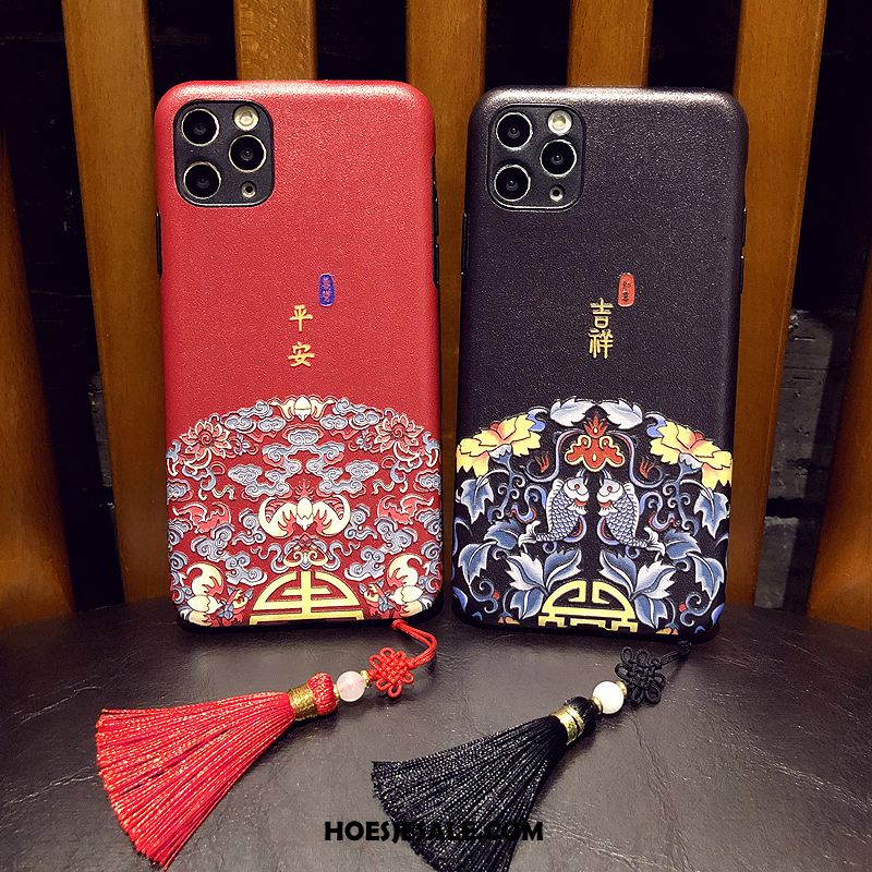 iPhone 11 Pro Max Hoesje Rood Hoes Mobiele Telefoon Chinese Stijl Nieuw Sale