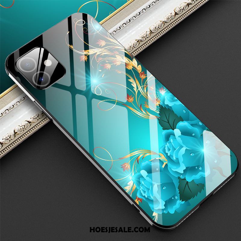 iPhone 12 Hoesje Mobiele Telefoon Mode All Inclusive Blauw Trendy Merk Goedkoop
