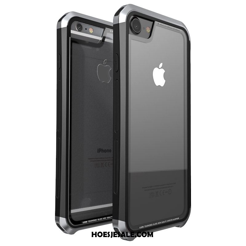 iPhone 6 / 6s Hoesje Mobiele Telefoon Zwart Achterklep All Inclusive Glas Korting