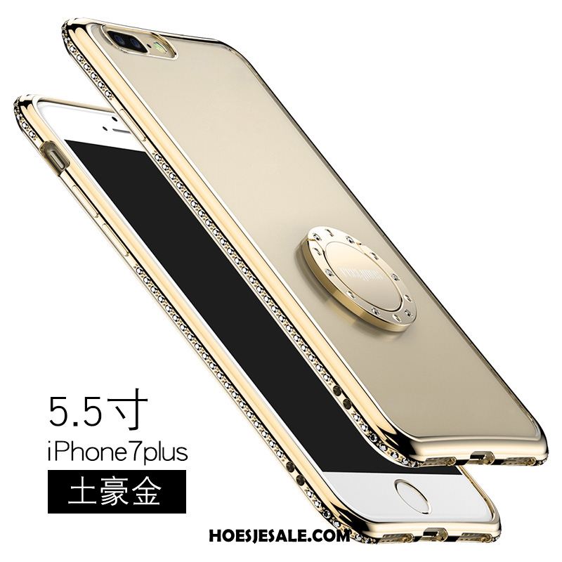 iPhone 7 Plus Hoesje Klittenband Goud Elegante Met Strass Mobiele Telefoon Sale