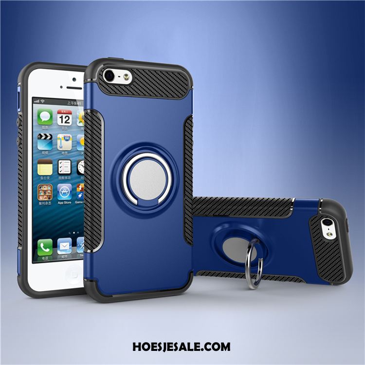 iPhone Se Hoesje Blauw Anti-fall Metaal Mobiele Telefoon Ondersteuning Kopen