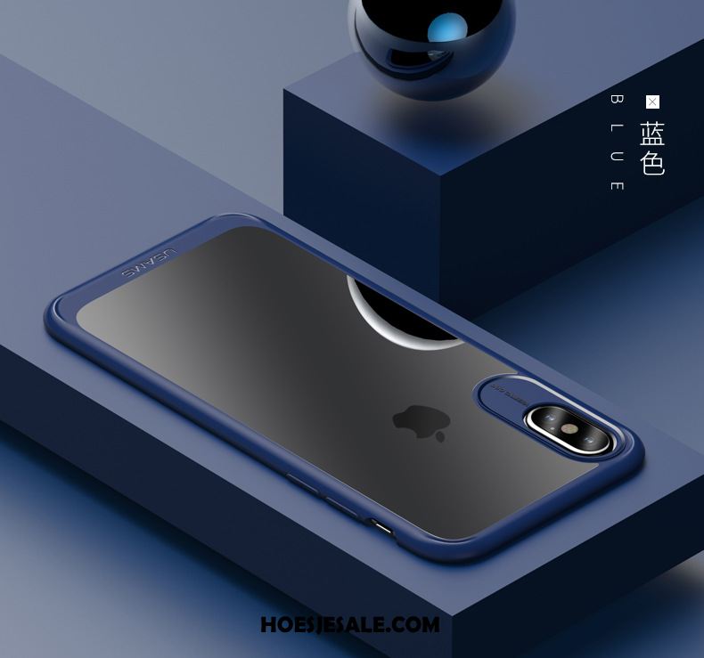 iPhone X Hoesje Blauw Zacht Omlijsting Nieuw Siliconen Korting