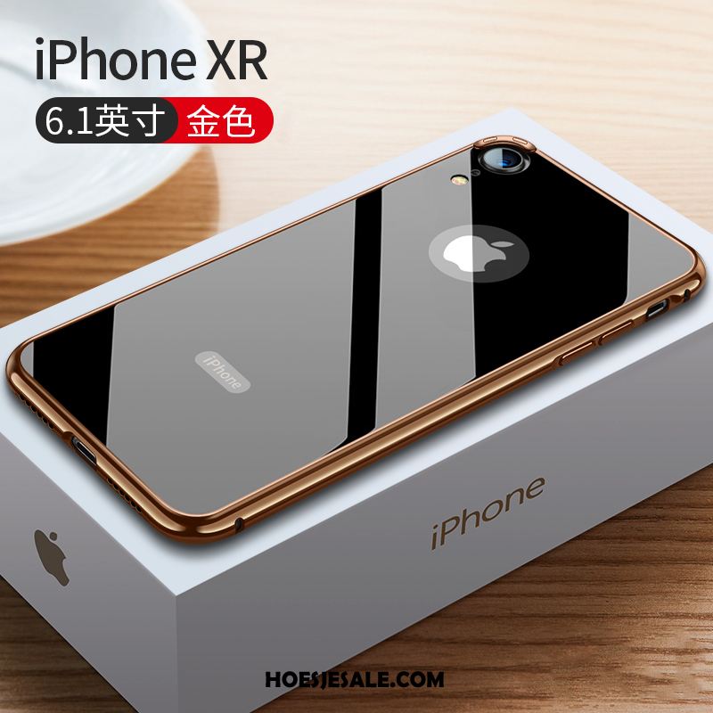 iPhone Xr Hoesje Metaal High End Goud Anti-fall Bescherming Kopen