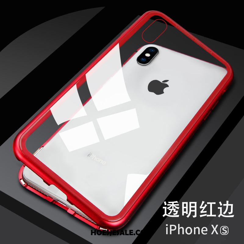 iPhone Xs Hoesje Mobiele Telefoon Rood Hoes Net Red Magnetisch Online