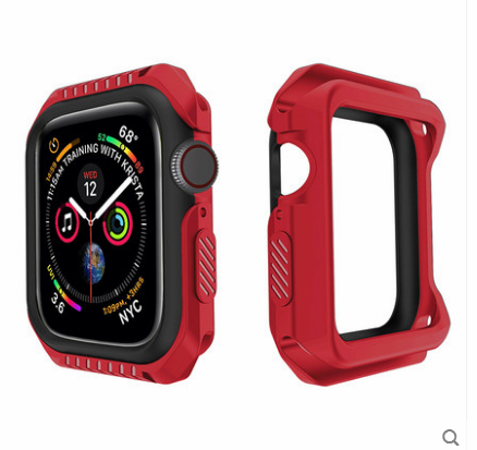 Apple Watch Series 1 Hoesje Blauw Bescherming Anti-fall Siliconen Omlijsting Sale