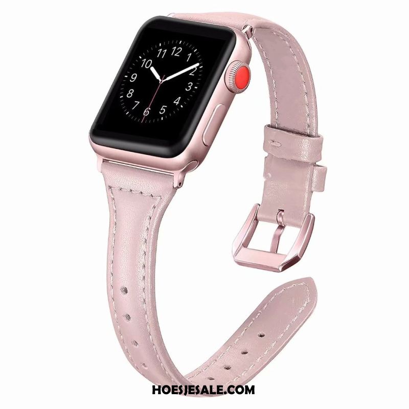 Apple Watch Series 1 Hoesje Roze Fijne Echt Leer Korting