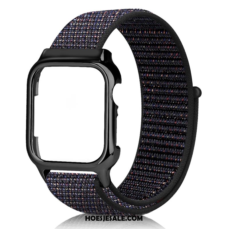 Apple Watch Series 3 Hoesje Scheppend Zwart Rood Trend Nylon Korting