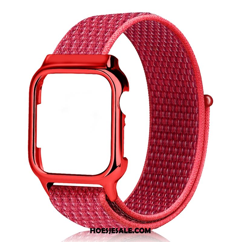 Apple Watch Series 3 Hoesje Scheppend Zwart Rood Trend Nylon Korting