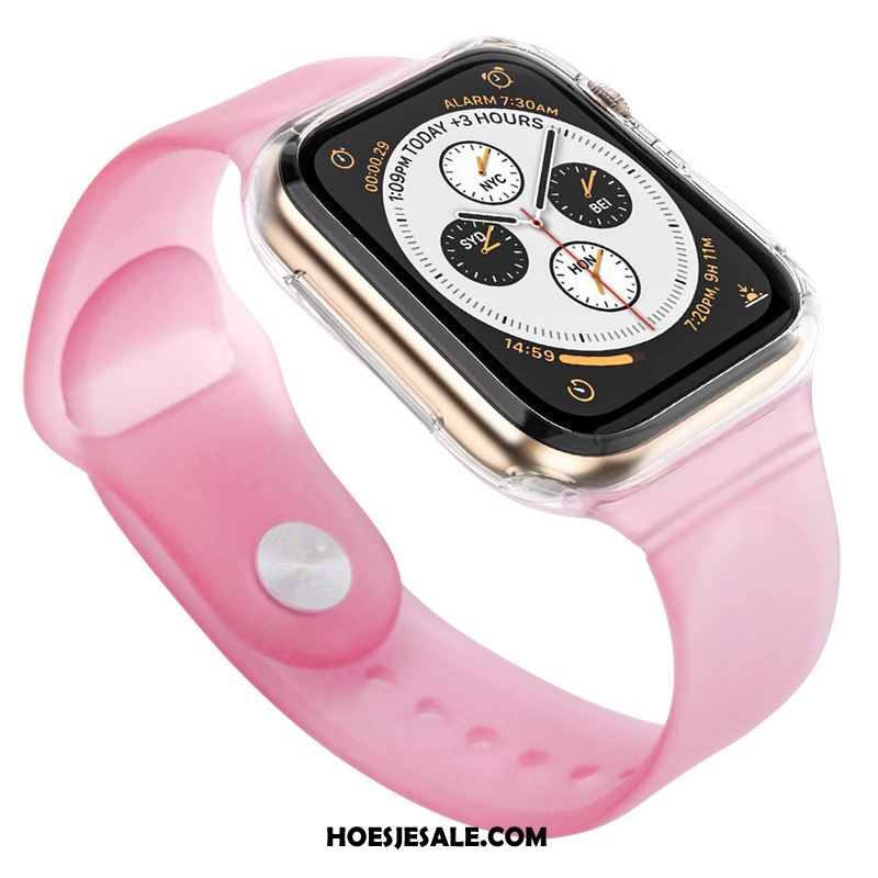 Apple Watch Series 3 Hoesje Twee Kleuren Bescherming Zwart Sport Siliconen Online