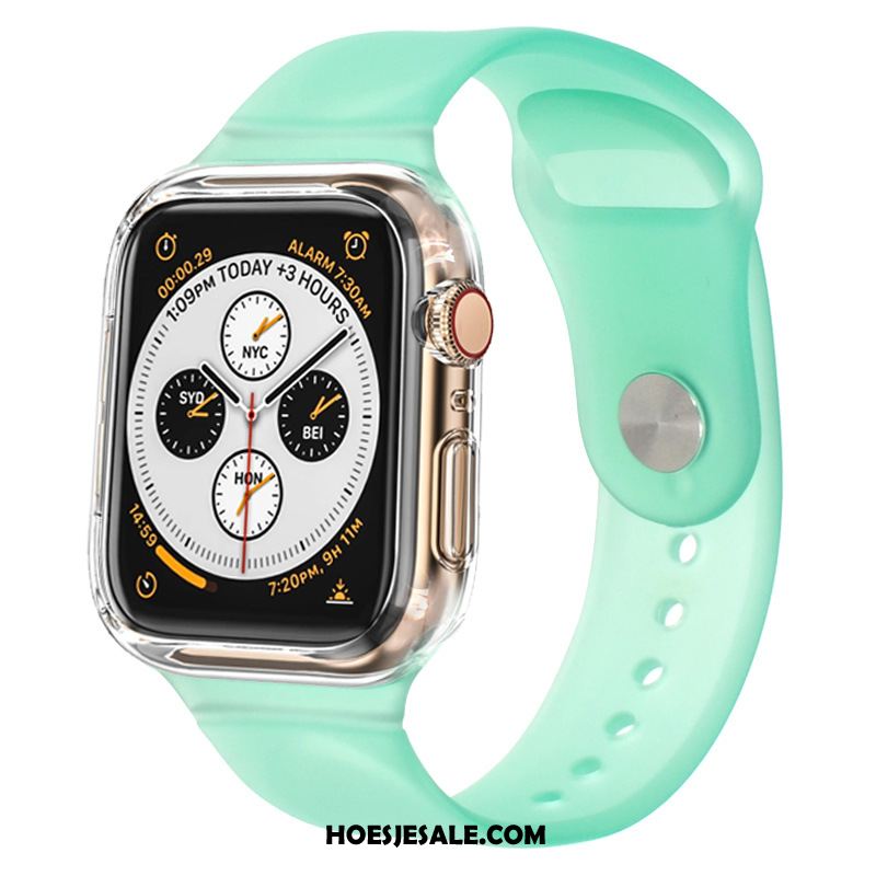 Apple Watch Series 3 Hoesje Twee Kleuren Bescherming Zwart Sport Siliconen Online