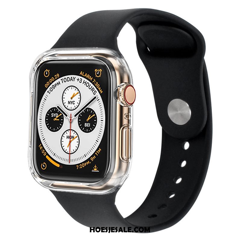 Apple Watch Series 3 Hoesje Twee Kleuren Bescherming Zwart Sport Siliconen Online