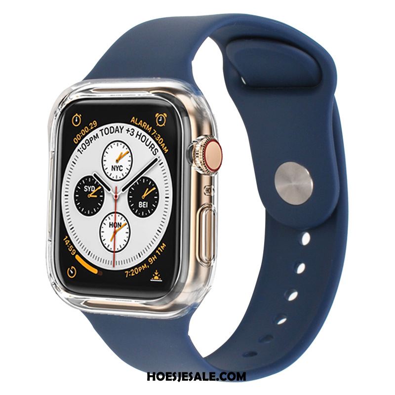 Apple Watch Series 3 Hoesje Twee Kleuren Bescherming Zwart Sport Siliconen Online