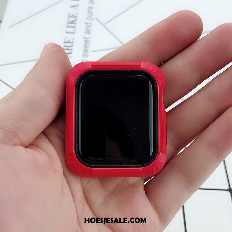 Apple Watch Series 3 Hoesje Zacht Siliconen Rood Anti-fall Hoes Goedkoop